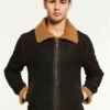 Custom Made Men Aviator Toffee Shearling Jacket -Milani Jackets Shop 1 318163c1 ceb4 417b afbc 2946adc86173