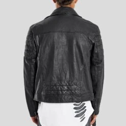 Shearling Leather Alvin Black Biker Quilted Leather Jacket -Milani Jackets Shop 3 02c5118b 35dc 4149 b677 ec936c4d2215