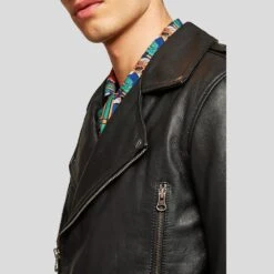 Shearling Leather Aydan Black Motorcycle Leather Jacket -Milani Jackets Shop 3 9446aaee 0193 4de2 b64a a85a6e040d1d