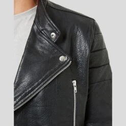 Shearling Leather Barret Black Motorcycle Leather Jacket -Milani Jackets Shop 4 cef6f9de a22e 46fb 8834 52066c3c7d46