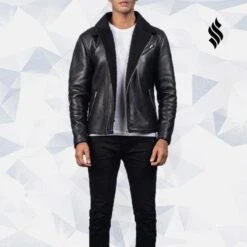 Shearling Leather Shearling Black Leather Jacket