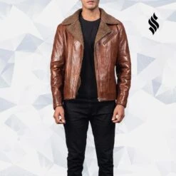 Shearling Leather Shearling Brown Leather Jacket