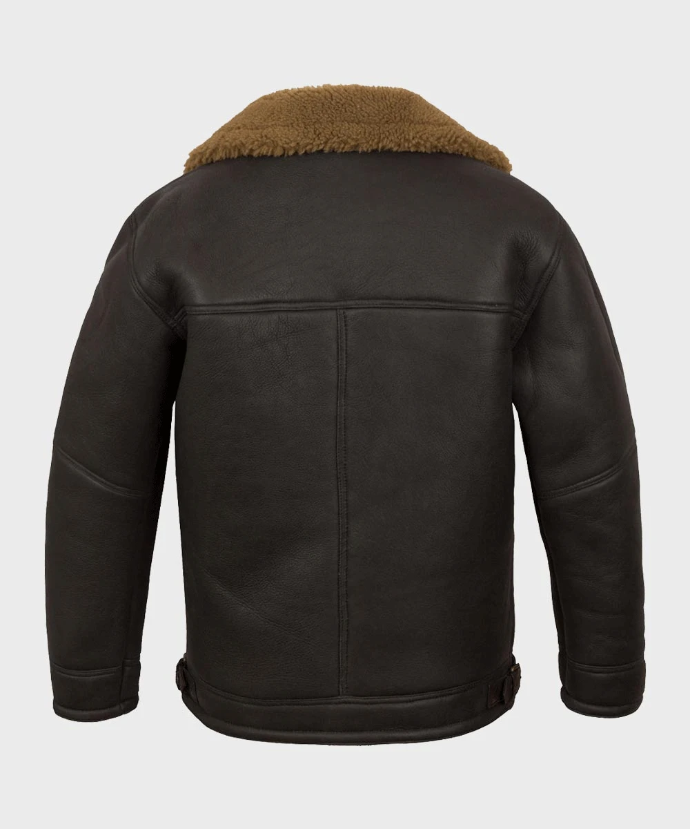 Custom Made Anderson Black Sheepskin Shearling Leather Jacket 3 Custom Made Anderson Black Sheepskin Shearling Leather Jacket - Image 2
