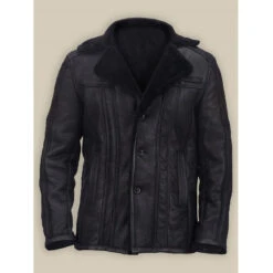 Shearling Leather Aviator Mens B16 Shearling Bomber Jacket