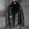 Custom Made B3 Bomber Jacket Shearling Motorcycle Jacket -Milani Jackets Shop B3 Bomber Jacket Shearling Motorcycle Jacket