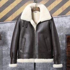 Custom Made Classic B3 Sheepskin Bomber Shearling Leather Jacket