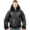 Custom Made B3 Fur Bomber Shearling Leather Pilot Flying Aviation Jacket -Milani Jackets Shop B3 Bomber Jacket shearling Leather jacket Bomber Fur pilot World Flying aviation