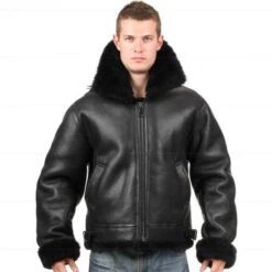 Custom Made B3 Fur Bomber Shearling Leather Pilot Flying Aviation Jacket
