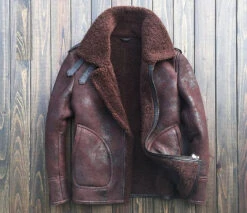 Custom Made B3 Bomber Sheepskin Leather Shearling Wool Jackets