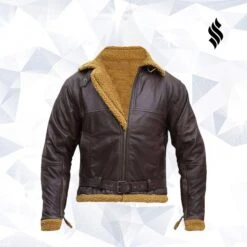 Custom Made B3 Men Flying Aviator Winter Shearling Fur Pilot Sheepskin Bomber Leather Jacket