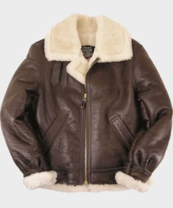 Custom Made Mens Brown B3 Sheepskin Leather Jacket