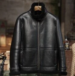 Shearling Leather B3 RAF Aviator Sheepskin Shearling Leather Jacket -Milani Jackets Shop B3RAFAviatorSheepskinShearlingLeatherJacket2