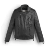 Biker Leather Jacket Black Leather Biker Jacket With Pattern -Milani Jackets Shop BIKER LEATHER JACKET 1