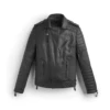 Biker Leather Jacket Men Black Motorcycle Riding Jacket