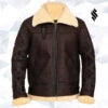 Custom Made B3 Bomber Aviator Shearling Leather Jacket -Milani Jackets Shop Best B3 Bomber Aviator Shearling Leather Jacket