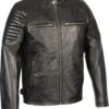 Biker Leather Jacket Men's Quilted Shoulders Snap Collar Leather Jacket -Milani Jackets Shop Biker Leather Jacket 1 29d59997 e4b2 400d b7f5 5d5b5eab2131