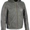 Biker Leather Jacket Men's Zipper Front Leather Jacket W/ Removable Hood 2 Biker Leather Jacket Men's Zipper Front Leather Jacket W/ Removable Hood -Milani Jackets Shop Biker Leather Jacket 1 be136b67 7147 4280 898b 34a4d15eb0b3