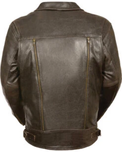 Biker Leather Jacket Men's Brown Pocket Biker Leather Jacket -Milani Jackets Shop Biker Leather Jacket2 e7e00374 9da5 4e37 a865 a83ba0d01ddd