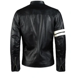 Biker Leather Jacket Mens Black Leather Biker Jacket With White Stripes -Milani Jackets Shop BikerLeatherJacke2 73660df3 d4d5 40f6 ba5a 382f51fbd611