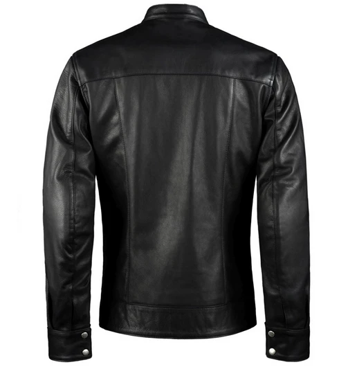 Biker Leather Jacket Mens Vintage Black Biker Leather Jacket 4 Biker Leather Jacket Mens Vintage Black Biker Leather Jacket - Image 2