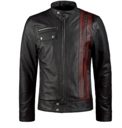 Biker Leather Jacket Mens Vintage Black Biker Leather Jacket