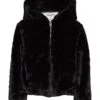 Shearling Leather Malia Fur Black Leather Jacket