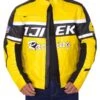 Custom Made Black & Yellow Biker Leather Jacket -Milani Jackets Shop Black and yellow leather jacket