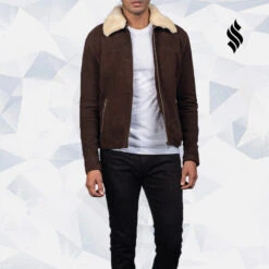Shearling Leather Brown Shearling Fur Leather Jacket