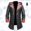 Shearling Leather Devil Leather Trench Coat -Milani Jackets Shop DEVILLEATHERTRENCHCOAT