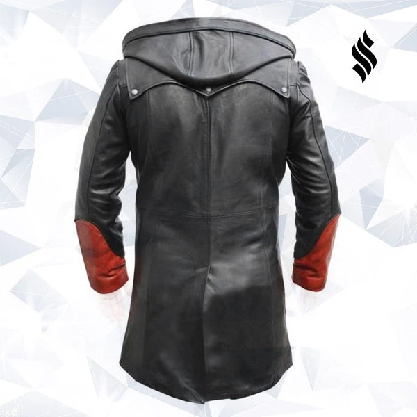Shearling Leather Devil Leather Trench Coat 4 Shearling Leather Devil Leather Trench Coat - Image 2