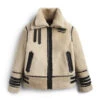Shearling Leather Jacket Off White Shearling Leather Jacket With Strips -Milani Jackets Shop Leather Jackets 1 a4d13925 04b5 479d 8a57 2cd50771daa7