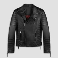 Biker Leather Jacket Men Vintage Biker Leather Jacket