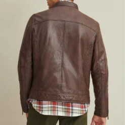Biker Leather Jacket Men Brown Leather Moto Biker Jacket -Milani Jackets Shop Leather Moto Jacket2 3678a9c9 0720 4f1f 87dc 6e0e2ddeb13d