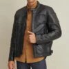 Biker Leather Jacket Leather Rider Jacket With Thinsulate™ Lining -Milani Jackets Shop Leather Rider Jacket with Thinsulate Lining1