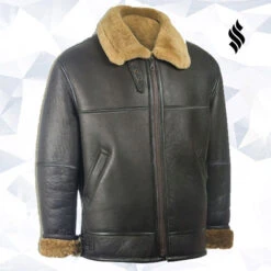 Custom Made Men Black Aviator Shearling Jacket 7 Custom Made Men Black Aviator Shearling Jacket -Milani Jackets Shop Men Black Aviator Jacket