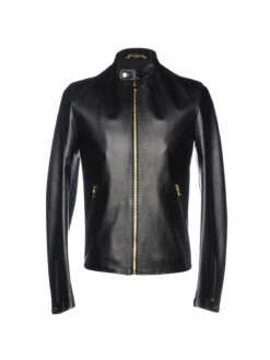 Custom Made Men Shinny Black Leather Jacket -Milani Jackets Shop MenShinnyBlackLeatherJacket3