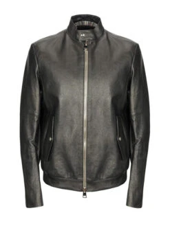 Custom Made Men Shinny Jet Black Leather Jacket