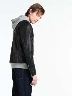 Custom Made Men Stylish Biker Leather Jacket -Milani Jackets Shop MenStylishBikerLeatherJacket23