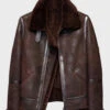 Custom Made Men’s Brown Distressed B3 Shearling Leather Jacket -Milani Jackets Shop Men s Brown Distressed B3 Shearling Leather Jacket