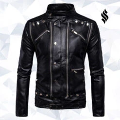 Shearling Leather Men’s New Classic Style Leather Fashion Jacket