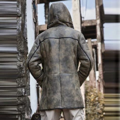 Shearling Leather Men's B7 Hooded RAF Aviator Sheepskin Flying Fur Shearling Jacket Coat -Milani Jackets Shop Men sB7HoodedRAFAviatorSheepskinFlyingFurShearlingJacketCoat2