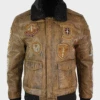 Custom Made Mens Aviator Tan Bomber Leather Jacket -Milani Jackets Shop Mens Aviator Tan Bomber Leather Jacket 0c21eafd 926e 4ddf aec9 31d32182017f