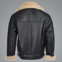 Milani Jackets Shop -Milani Jackets Shop Mens B3 Flying Cockpit Aviator Shearling Leather Jacket