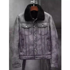 Custom Made Mens Sheepskin Shearling Bomber Jacket B3 Flight Jacket Pilots Coat