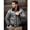 Shearling Leather Mens Grey B3 RAF Flight Shearling Leather Jacket Coat -Milani Jackets Shop MensGraySheepskinShearlingJacketLeatherJacketA2AirforceFlightCoatMensWinterFurJacket2