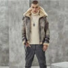 Shearling Leather New Mens 2022 RAF Double Collar Waxed RAF Flying Sheepskin Shearling Jacket Coat -Milani Jackets Shop NewMens2022RAFDoubleCollarWaxedRAFFlyingSheepskinShearlingJacketCoat3