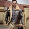 Shearling Leather Mens Brown B3 Flight Sheepskin Shearling Leather Jacket Coat 2 Shearling Leather Mens Brown B3 Flight Sheepskin Shearling Leather Jacket Coat -Milani Jackets Shop NewMensBrownB3ShearlingJacketSheepskinCoatLeatherJacketFurCoatAirforceFlightJacket