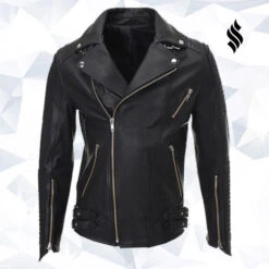 Shearling Leather Unique Style Fashion Men’s Leather Jacket