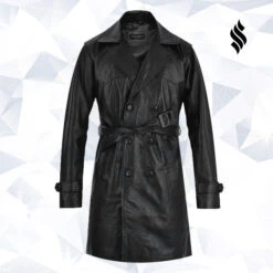 Shearling Leather Vintage Trench Coat
