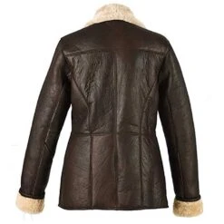 Custom Made Women Dark Brown Fur Collar Aviator Leather Jacket -Milani Jackets Shop WOMENDARKBROWNFURCOLLARLEATHERJACKET